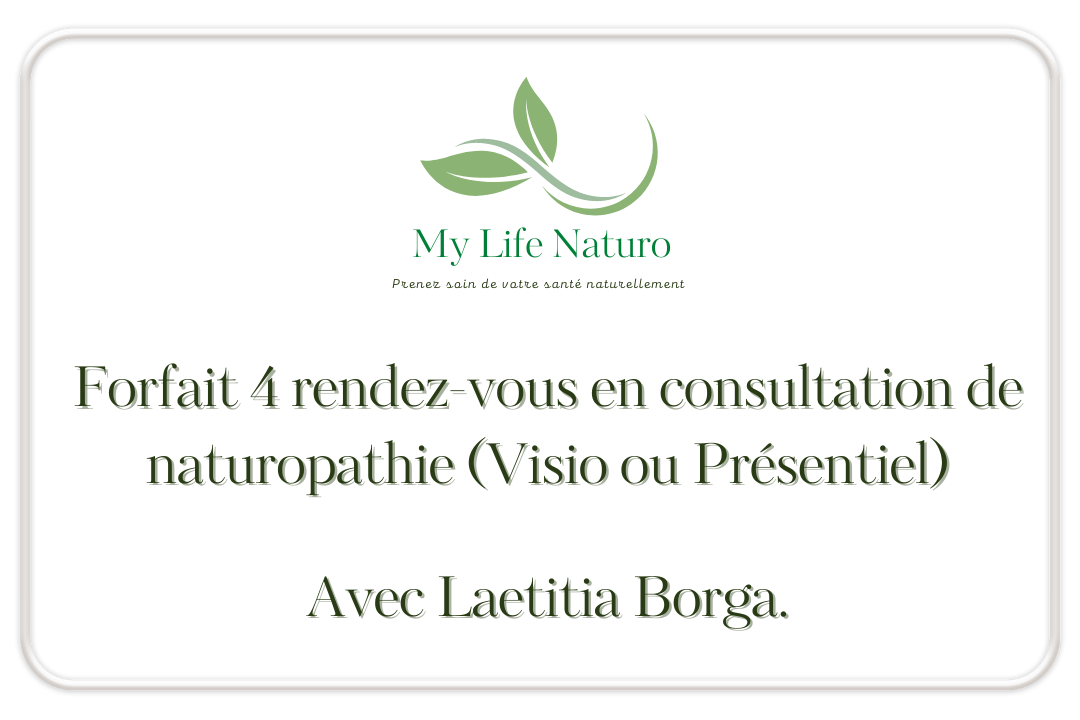 Forfait 4 rendez-vous consultation de naturopathie (Visio ou Présentiel)